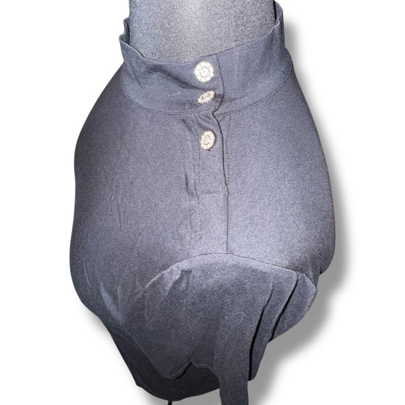 TALBOTS BUTTON SHOULDER MOCKNECK TOP - 2X Black - Picture 4 of 15